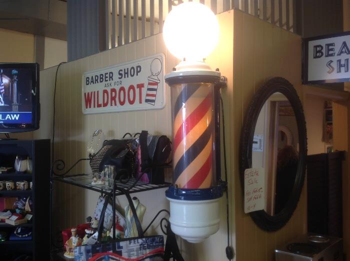 Vintage Koch porcelain barbers pole