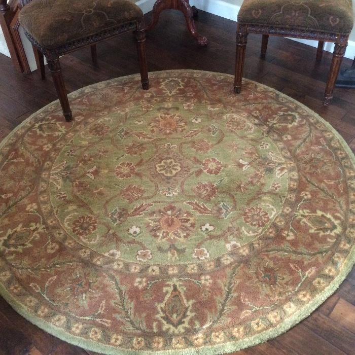 There are several lovely wool blend area rugs in this sale.