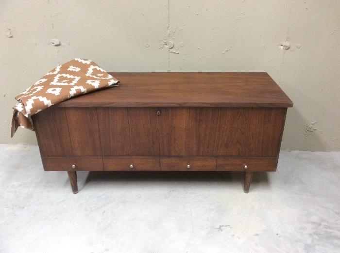 Magnificent Midcentury Modern cedar lined blanket chest! Phenomenal condition. 