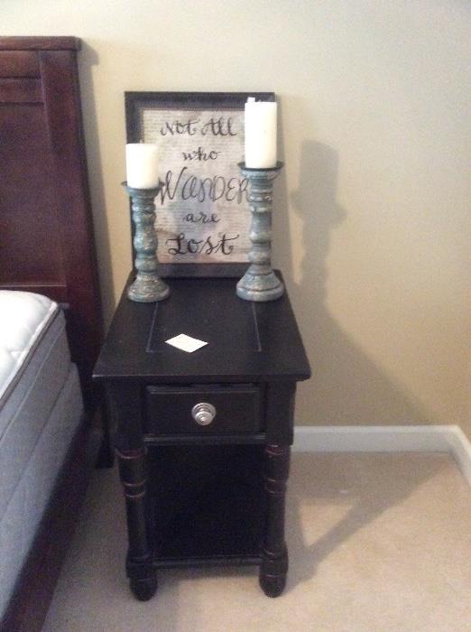 Small black end table.