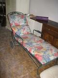Wrought iron chaise