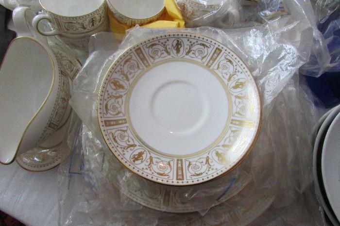 Large Wedgewood Gold Grecian Service