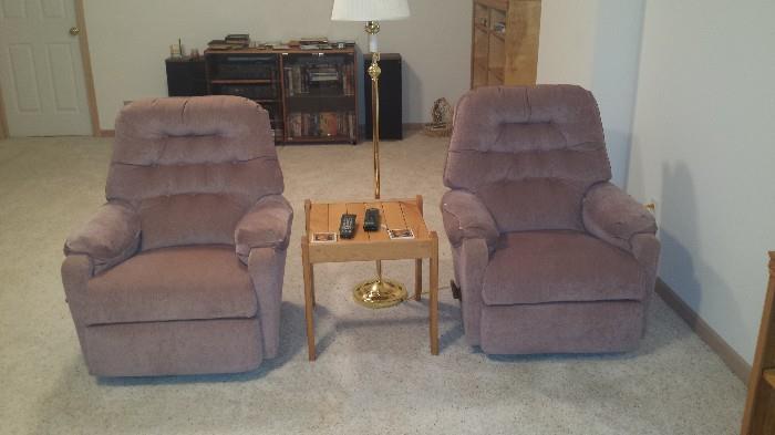 2 rocking recliners