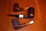 Pipes are:
Ascorti
Chippendale CD
Barontini
Banduntini Granouc 713
Comoys B215
GBO 9436 - 145 - 1706
Pettersons Kapet 1065
Stefano (Israel)
Prince of Whales
GBD 9665
Rainbow GBD