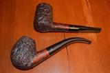 Pipes are:
Ascorti
Chippendale CD
Barontini
Banduntini Granouc 713
Comoys B215
GBO 9436 - 145 - 1706
Pettersons Kapet 1065
Stefano (Israel)
Prince of Whales
GBD 9665
Rainbow GBD