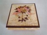 beautiful music box with wood inlay