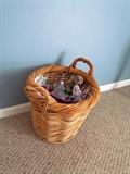 Heavy hand made wicker storage basket