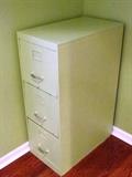 3 drawer file cabinet in heavy steel