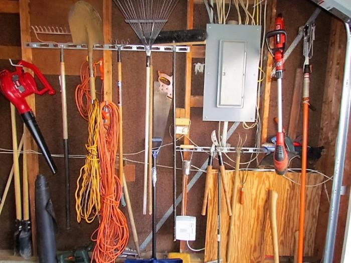 Yard tools and extension cords