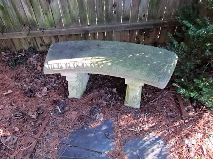 concrete garden bench!