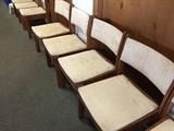 A large assortment of upholstered chairs. 