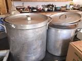 Industrial kitchen supplies; large pots