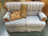 antique upholstered loveseat