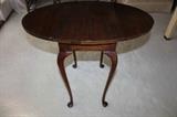 Small drop leaf round table.