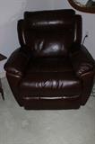 Electric leather recliner.
