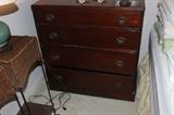 Mahogany chest.