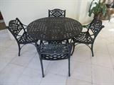 Wrought Iron Patio Table with Chairs
