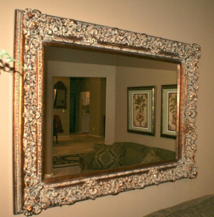 Large 3' x 5' Ornate Frame Wall Mirror 