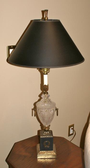 1 of 2 Matching Crystal Table Lamps by Steffel