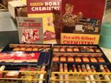 Vintage Gilbert Chemistry Set in Metal Box Perfect