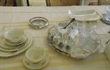Crystal and China Set up on Table