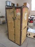 Large antique shipping trunk