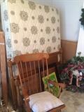 Queen bed; rocker