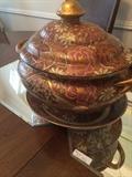 Decorative 4-piece tureen from the Pat Prince estate 