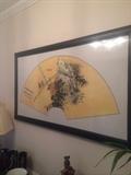Framed Asian fan