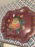 Hand painted tole tray