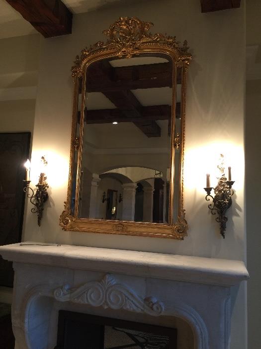 Fabulous antique French mirror