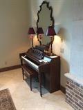 vintage piano with gorgeous mirror