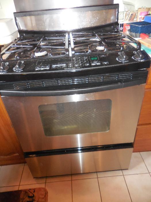 Kitchen Aid Gas Range. Purchased 2004. Stainless/Black. All Appliances were recently updated 2/2016