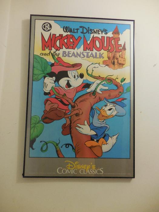 Mickey and The beanstalk Framed Poster