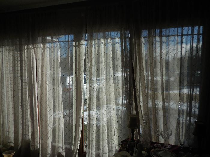Sheer With Design Curtain Panels For Sale