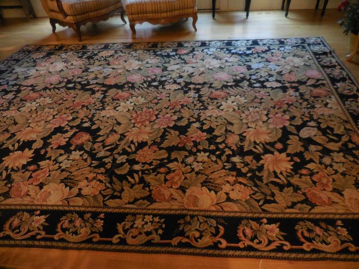 10x12 Needlepoint Floral Rug