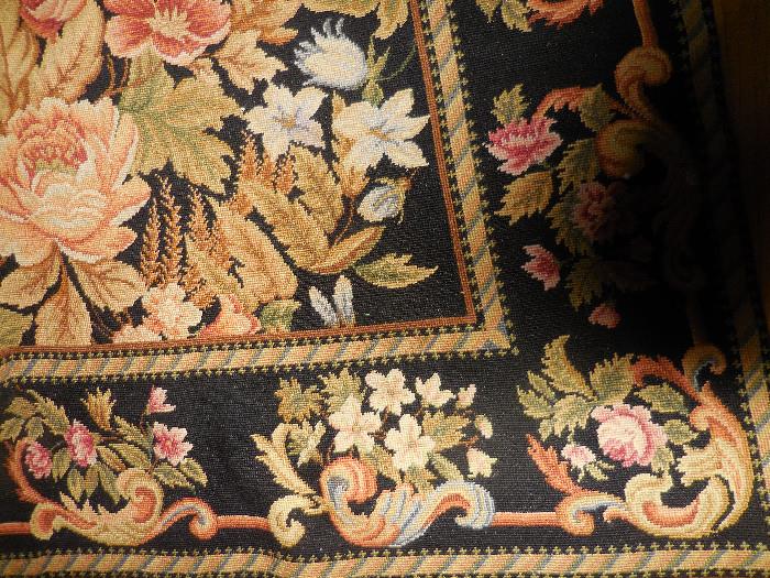 Needlepoint Floral Rug 