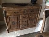 Dinning Buffet - top is damaged but can be fitted with and piece of marble or sanded and faux painted