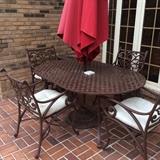Very nice quality wrought iron patio table