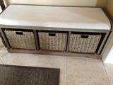 storage bench with cushion top