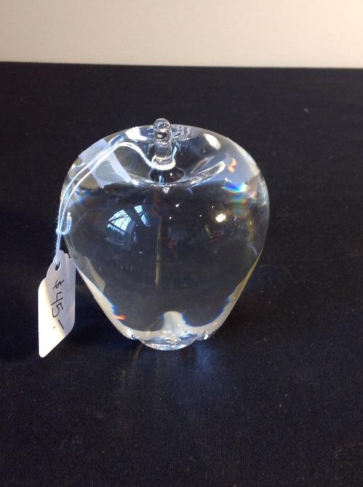Steuben Crystal Apple Form Paperweight