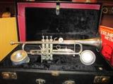 Eterna Getzen Severinsen Silver Trumpet with two mouth pieces and case