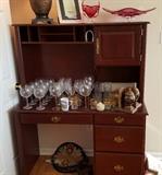 Saunder desk, Zweissel Crystal painted stem crystal Persian demitasse sets and mugs