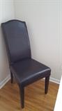 one of a pair of pleather chairs, also another set of four that are very similar