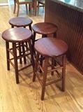 Sleek kitchen stools, set of four