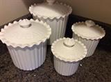 Vintage porcelain canister set