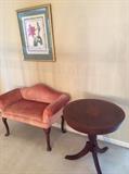 Settee and accent table