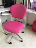 Hot pink vinyl desk chair