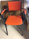Vintage upholstered Steelcase stacking chairs 