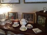 Tea cups, vintage prints